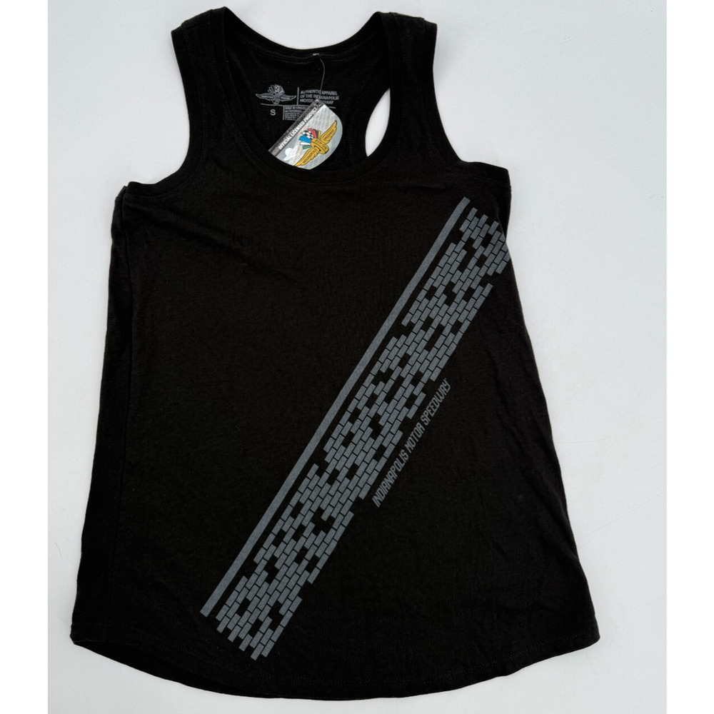 Indianapolis Speedway Womens T Tank Top Bricks Black Size Small Licensed New